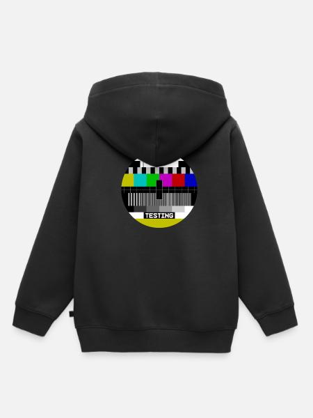 Still Testing Testbild test screen - Kinder Premium Organic Hoodie - Schwarz