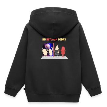 Cadeau de musique discothèque fête mayon - Sweat Premium à capuche enfant bio - noir - Dos - AI Model Kid Male (0cm)