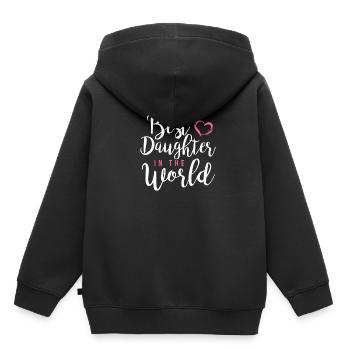 Best Daughter - Kids Premium Organic Hoodie - black - Back - AI Model Kid Male (0cm)