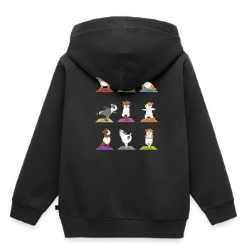Yoga Guinea Pig Meditation Yogi Namaste Gift - Kids Premium Organic Hoodie - black - Back - AI Model Kid Male (0cm)