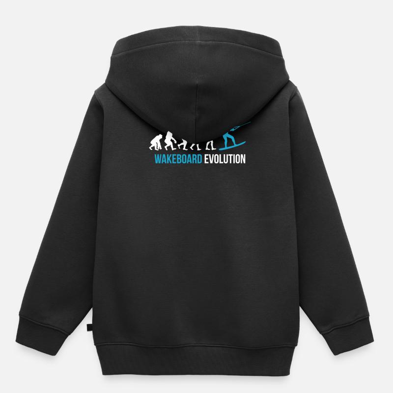 Wakeboard evolution - Kids Premium Organic Hoodie - black
