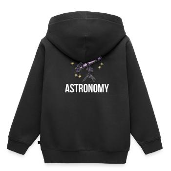 Astronomie - Kinder Premium Organic Hoodie - Schwarz - Hinten - AI Model Kid Male (0cm)