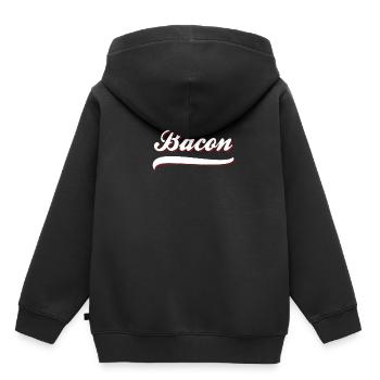Bacon jambon bacon - Sweat Premium à capuche enfant bio - noir - Dos - AI Model Kid Male (0cm)
