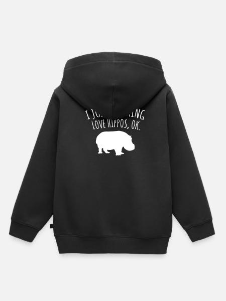 Nilpferd Savanne - Kinder Premium Organic Hoodie - Schwarz