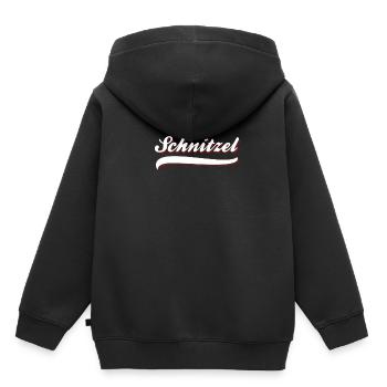 Schnitzel - Kinder Premium Organic Hoodie - Schwarz - Hinten - AI Model Kid Male (0cm)