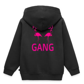 Flamingo gear - Kids Premium Organic Hoodie - black - Back - AI Model Kid Male (0cm)