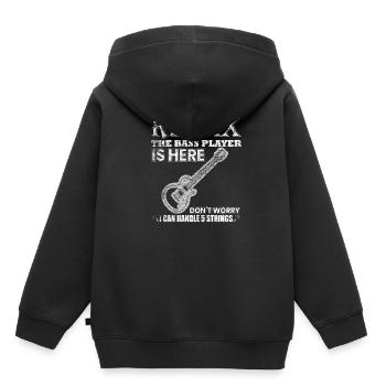 Bass guitar - Kids Premium Organic Hoodie - black - Back - AI Model Kid Male (0cm)