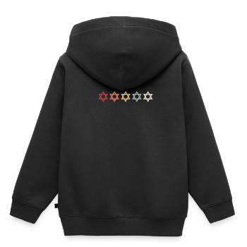 Israel Star of David Pride Hebrew Retro Gift - Kids Premium Organic Hoodie - black - Back - AI Model Kid Male (0cm)