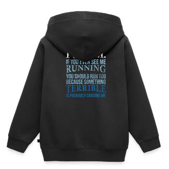 swim - Kids Premium Organic Hoodie - black - Back - AI Model Kid Male (0cm)