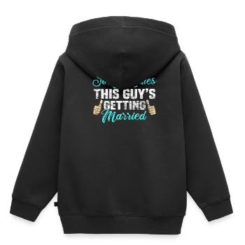 Verlobung Ehe - Kinder Premium Organic Hoodie - Schwarz - Hinten - AI Model Kid Male (0cm)