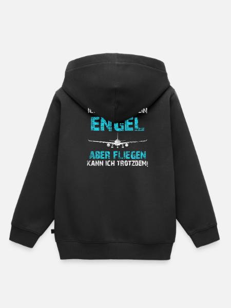 Pilot Fliegen - Kinder Premium Organic Hoodie - Schwarz