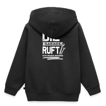 Mechaniker - Kinder Premium Organic Hoodie - Schwarz - Hinten - AI Model Kid Male (0cm)
