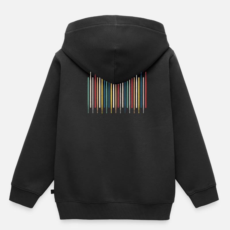 Drum drum sticks - Kids Premium Organic Hoodie - black