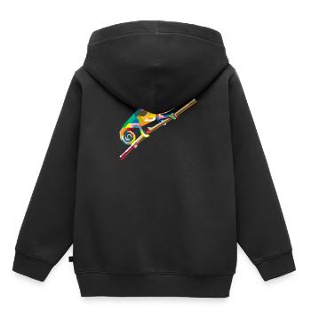 Chameleon animal - Kids Premium Organic Hoodie - black - Back - AI Model Kid Male (0cm)