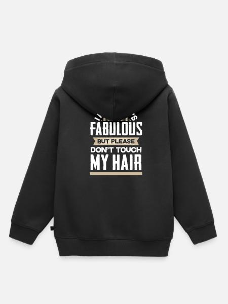 Haar nicht Anfassen - Kinder Premium Organic Hoodie - Schwarz