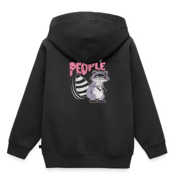 Les ratons laveurs - Sweat Premium à capuche enfant bio - noir - Dos - AI Model Kid Male (0cm)