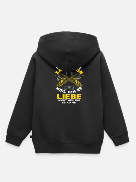 Saxophon Liebe - Kinder Premium Organic Hoodie - Schwarz