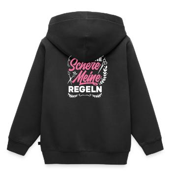 Friseurin - Kinder Premium Organic Hoodie - Schwarz - Hinten - AI Model Kid Male (0cm)