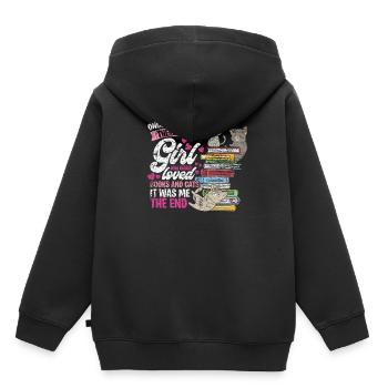 Buch - Kinder Premium Organic Hoodie - Schwarz - Hinten - AI Model Kid Male (0cm)