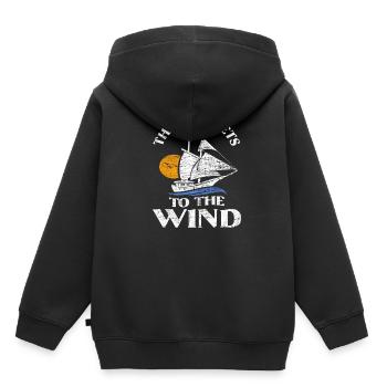 Segeln Segel - Kinder Premium Organic Hoodie - Schwarz - Hinten - AI Model Kid Male (0cm)