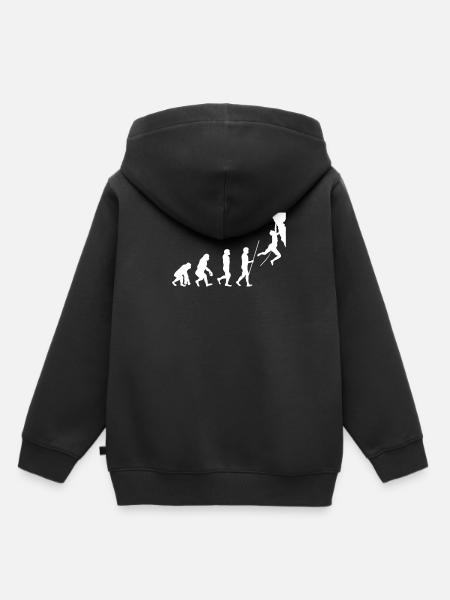 Klettern Evolution - Kinder Premium Organic Hoodie - Schwarz