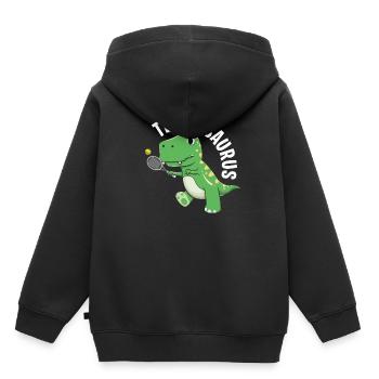 Tennis - Kinder Premium Organic Hoodie - Schwarz - Hinten - AI Model Kid Male (0cm)