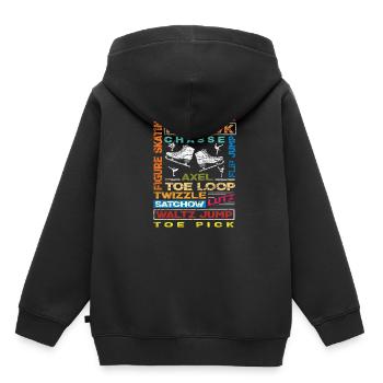 Figures de patinage artistique - Sweat Premium à capuche enfant bio - noir - Dos - AI Model Kid Male (0cm)