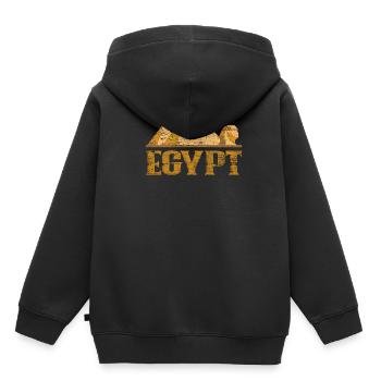 Ägypten Pyramiden - Kinder Premium Organic Hoodie - Schwarz - Hinten - AI Model Kid Male (0cm)