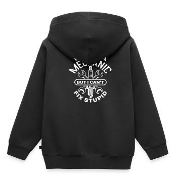 Mechaniker - Kinder Premium Organic Hoodie - Schwarz - Hinten - AI Model Kid Male (0cm)