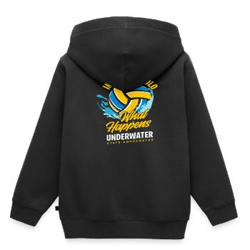 Water Polo Under Water Gift Idea - Kids Premium Organic Hoodie - black - Back - AI Model Kid Male (0cm)