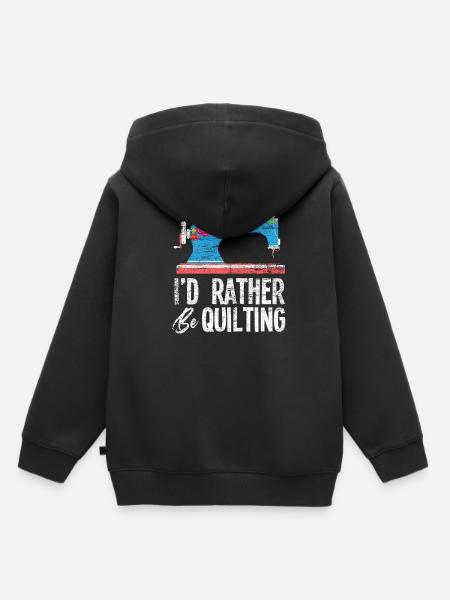 Quilten - Kinder Premium Organic Hoodie - Schwarz