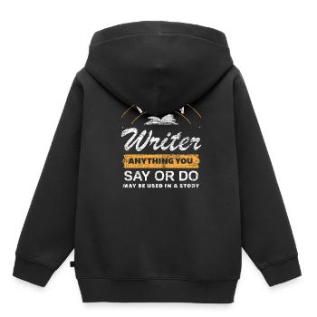 auteur - Sweat Premium à capuche enfant bio - noir - Dos - AI Model Kid Male (0cm)