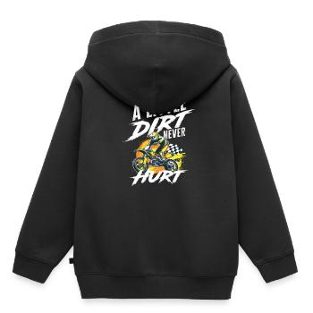Motocross Extremssport Rennen Geschenk - Kinder Premium Organic Hoodie - Schwarz - Hinten - AI Model Kid Male (0cm)
