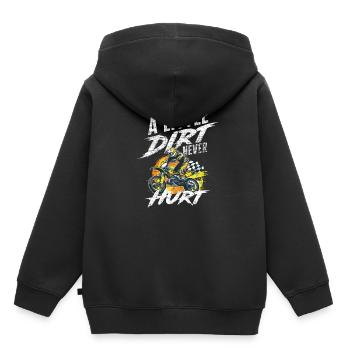Lustiges Motocross Dreck Matsch - Kinder Premium Organic Hoodie - Schwarz - Hinten - AI Model Kid Male (0cm)