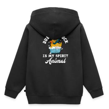 Baignoire de canard - Sweat Premium à capuche enfant bio - noir - Dos - AI Model Kid Male (0cm)