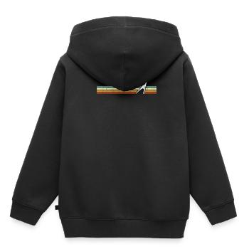 Patin à glace vintage patinage sur glace patinage artistique patinage sur glace - Sweat Premium à capuche enfant bio - noir - Dos - AI Model Kid Male (0cm)