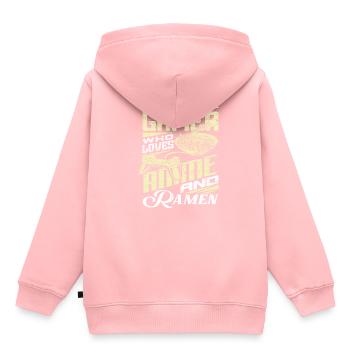 Jeux de joueurs animés - Sweat Premium à capuche enfant bio - rose - Dos - AI Model Kid Female (0cm)