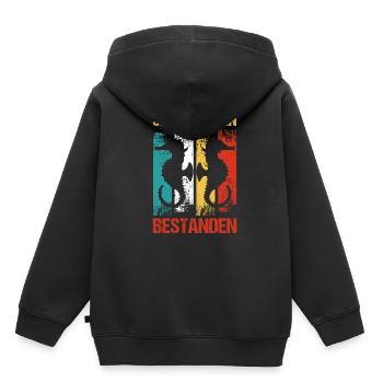 Seepferdchen Bestanden Frühschwimmer Abzeichen - Kinder Premium Organic Hoodie - Schwarz - Hinten - AI Model Kid Male (0cm)