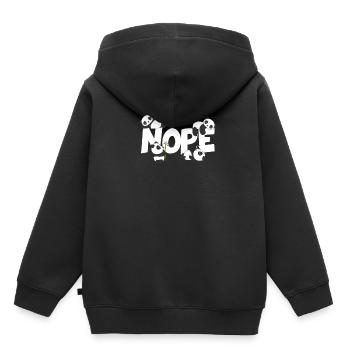 Refroidisseur paresseux Panda Nope - Sweat Premium à capuche enfant bio - noir - Dos - AI Model Kid Male (0cm)