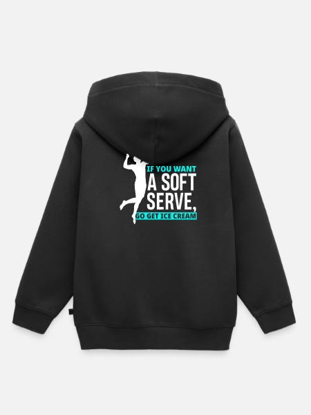 Volleyball Leidenschaft Geschenkidee - Kinder Premium Organic Hoodie - Schwarz
