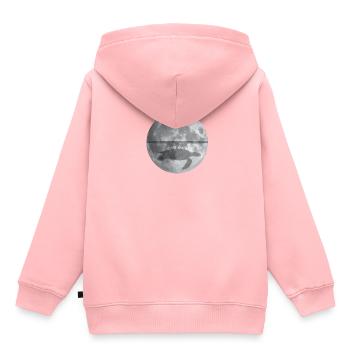 Flat Earth Theorie Elefanten Schildkröte - Kinder Premium Organic Hoodie - Rosa - Hinten - AI Model Kid Female (0cm)