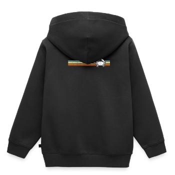 Crabe crabe crabe rétro crustacé - Sweat Premium à capuche enfant bio - noir - Dos - AI Model Kid Male (0cm)
