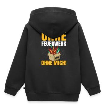 Ohne Feuerwerk Ohne Mich - Kinder Premium Organic Hoodie - Schwarz - Hinten - AI Model Kid Male (0cm)