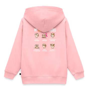 Owls Coffee Lover Gift - Kids Premium Organic Hoodie - rose - Back - AI Model Kid Female (0cm)