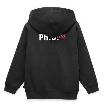 Doktorand Doktortitel Frau Mädchen - Kinder Premium Organic Hoodie - Schwarz - Hinten - AI Model Kid Male (0cm)