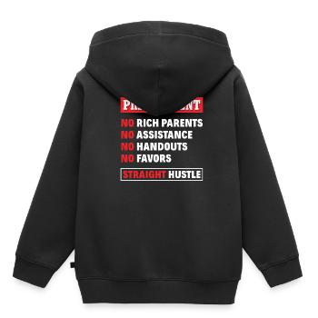 Étudiant doctorant - Sweat Premium à capuche enfant bio - noir - Dos - AI Model Kid Male (0cm)