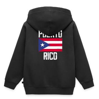 Puerto Rico - Sweat Premium à capuche enfant bio - noir - Dos - AI Model Kid Male (0cm)