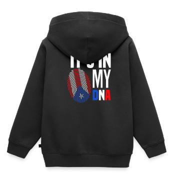 DNA Heimatland Puerto Rico - Kinder Premium Organic Hoodie - Schwarz - Hinten - AI Model Kid Male (0cm)