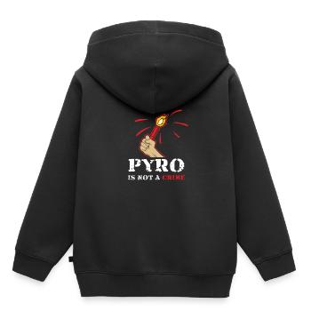 Pyro is no crime pyrotechnics is not a crime - Kids Premium Organic Hoodie - black - Back - AI Model Kid Male (0cm)