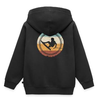 Rétro Wakeboard Wakeboard Wakeboard rétro Wakeboard Wakeboard - Sweat Premium à capuche enfant bio - noir - Dos - AI Model Kid Male (0cm)